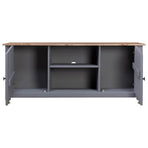 TV Cabinet Grey 120x40x50 cm Solid Pine Wood Panama Range