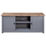 Tv Cabinet Grey 120x40x50 Cm Solid Pine Wood Panama Range