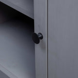 Tv Cabinet Grey 120x40x50 Cm Solid Pine Wood Panama Range - Low Angle
