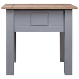 Nightstand Grey 50.5x50.5x52.5 Cm Pine Panama Range - Front View