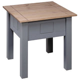 Nightstand Grey 50.5x50.5x52.5 Cm Pine Panama Range - Side View