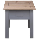 Nightstand Grey 50.5x50.5x52.5 Cm Pine Panama Range - Top-Down View