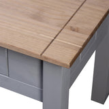 Nightstand Grey 50.5x50.5x52.5 Cm Pine Panama Range - 45-Degree Angle