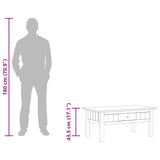 Coffee Table 100x60x43.5 cm Solid Pine Wood Panama Range - Extra Image