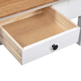 Coffee Table White 100x60x43.5 cm Solid Pine Wood Panama Range - Low Angle