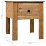 Bedside Cabinet 46x40x57 cm Pine Panama Range
