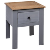 Bedside Cabinet Grey 46x40x57 cm Pine Panama Range - Top-Down View