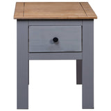 Bedside Cabinet Grey 46x40x57 cm Pine Panama Range - Rear View