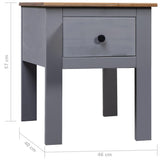 Bedside Cabinet Grey 46x40x57 cm Pine Panama Range - Extra Image