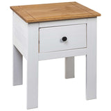 Bedside Cabinet White 46x40x57 cm Pine Panama Range - Top-Down View
