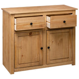 Sideboard 93x40x80 cm Solid Pinewood Panama Range - Close-Up Angle