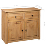 Sideboard 93x40x80 cm Solid Pinewood Panama Range - Extra Image