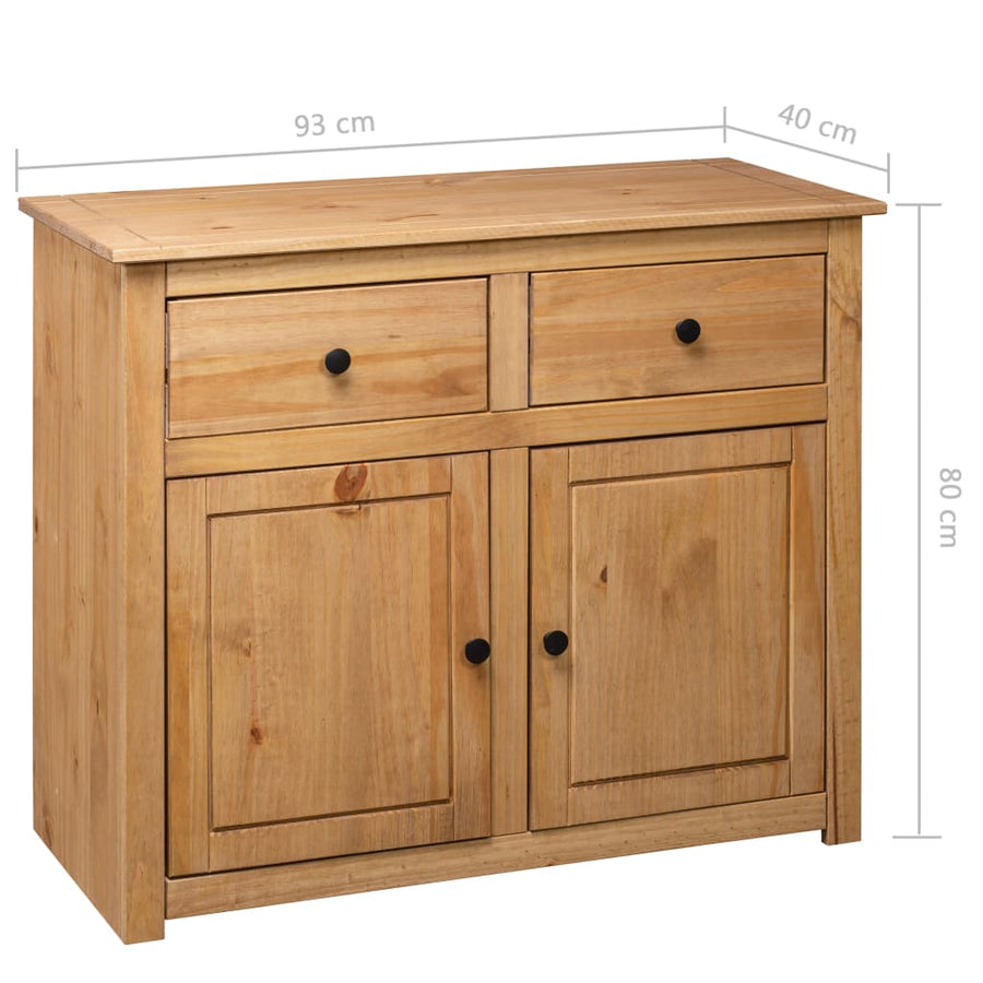 Sideboard 93x40x80 Cm Solid Pinewood