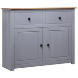 Sideboard Grey 93x40x80 cm Solid Pinewood Panama Range