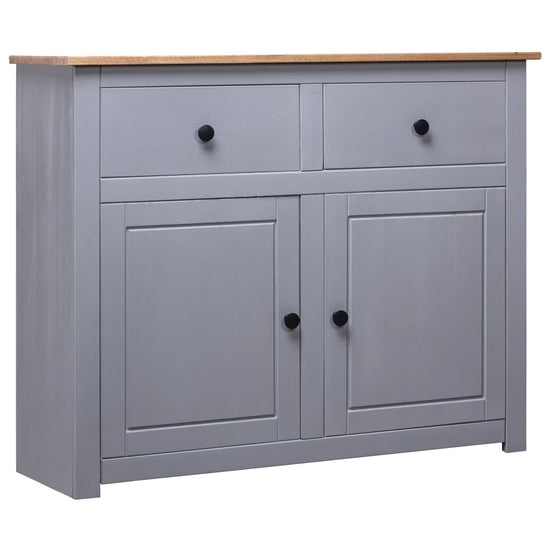 Sideboard Grey 93x40x80 Cm Solid Pinewood