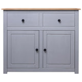 Sideboard Grey 93x40x80 Cm Solid Pinewood