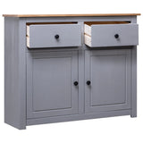 Sideboard Grey 93x40x80 Cm Solid Pinewood