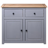Sideboard Grey 93x40x80 cm Solid Pinewood Panama Range