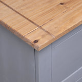Sideboard Grey 93x40x80 cm Solid Pinewood Panama Range