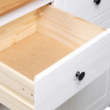 Sideboard White 93x40x80 Cm Solid Pinewood - Extra Image