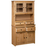 Highboard 93x40.5x180 cm Solid Pine Panama Range - Front View