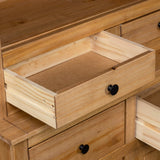 Highboard 93x40.5x180 cm Solid Pine Panama Range - Rear View