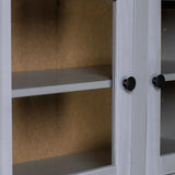 Highboard Grey 93x40.5x180 cm Solid Pine Panama Range - 45-Degree Angle