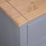 Sideboard Grey 135x40x80 cm Solid Pinewood Panama Range - Extra Image
