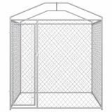 Outdoor Dog Kennel with Canopy Top 193x193x225 cm - Side View