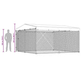 Outdoor Dog Kennel with Roof 382x382x225 cm - Extra Image