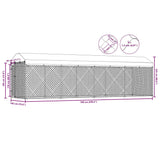 Outdoor Dog Kennel with Roof 760x190x225 cm - Low Angle