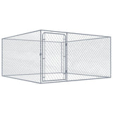 Outdoor Dog Kennel Galvanised Steel 2x2x1 m