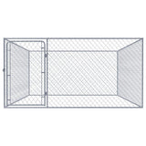Outdoor Dog Kennel Galvanised Steel 2x2x1 m