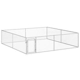 Outdoor Dog Kennel Galvanised Steel 4x4x1 m