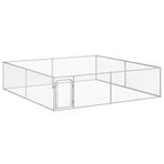 Outdoor Dog Kennel Galvanised Steel 4x4x1 m