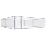Outdoor Dog Kennel Galvanised Steel 4x4x1 m