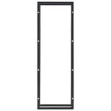 Firewood Rack Black 50x20x150 cm Steel