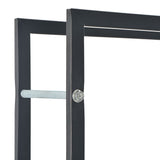 Firewood Rack Black 50x20x150 cm Steel