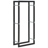 Firewood Rack Black 44x20x100 cm Steel