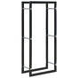 Firewood Rack Black 44x20x100 cm Steel