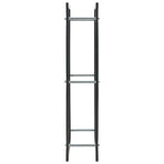 Firewood Rack Black 44x20x100 cm Steel