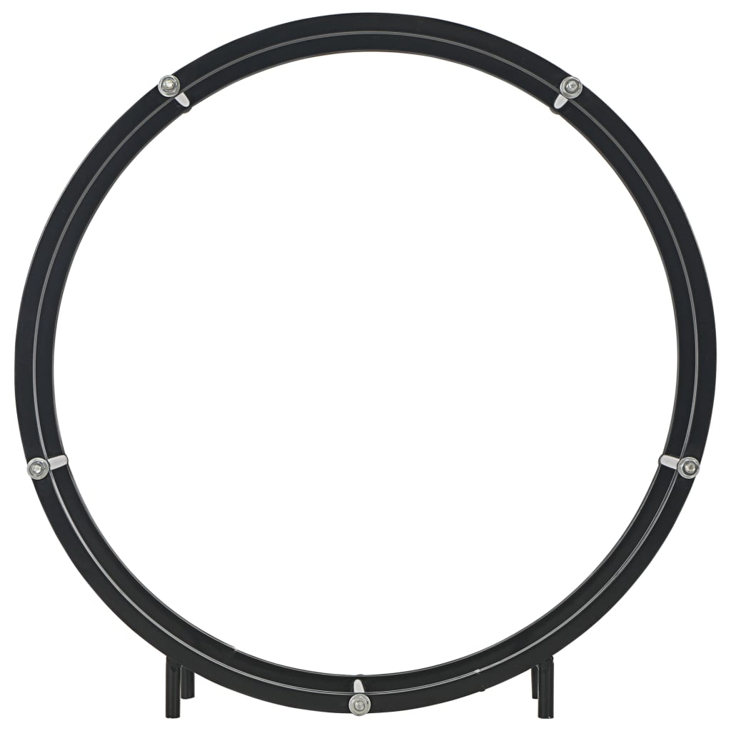 Firewood Rack Black 70x20x70 cm Steel