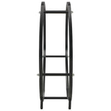 Firewood Rack Black 70x20x70 cm Steel - Top-Down View