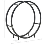 Firewood Rack Black 70x20x70 cm Steel