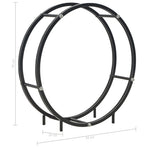 Firewood Rack Black 70x20x70 cm Steel