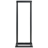 Firewood Rack with Base Black 37x37x113 cm Steel - Side View