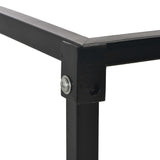 Firewood Rack with Base Black 37x37x113 cm Steel - Top-Down View