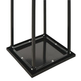 Firewood Rack with Base Black 37x37x113 cm Steel - 45-Degree Angle