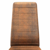 Dining Chairs 2 pcs Brown 41.5 x 48 x 99 cm - Close-Up Angle