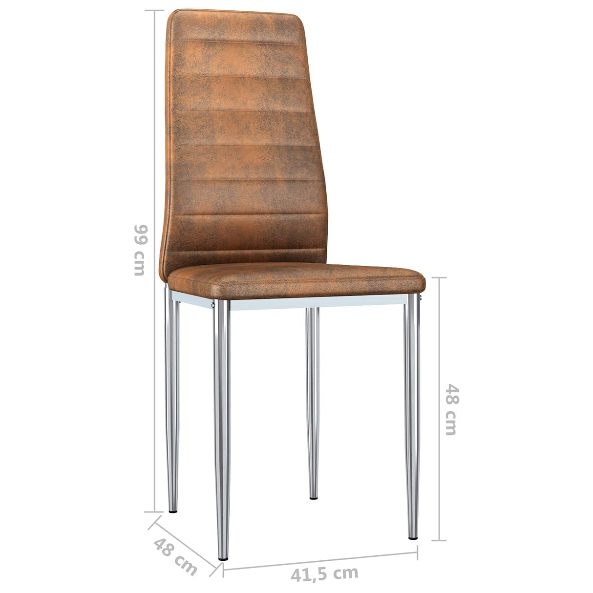 Dining Chairs 2 pcs Brown 41.5 x 48 x 99 cm